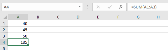 Excel sheet with sum formula automatically inserted