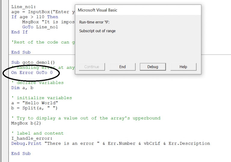 The Right Way To Use The Goto Statement In VBA - VBA And VB.Net ...